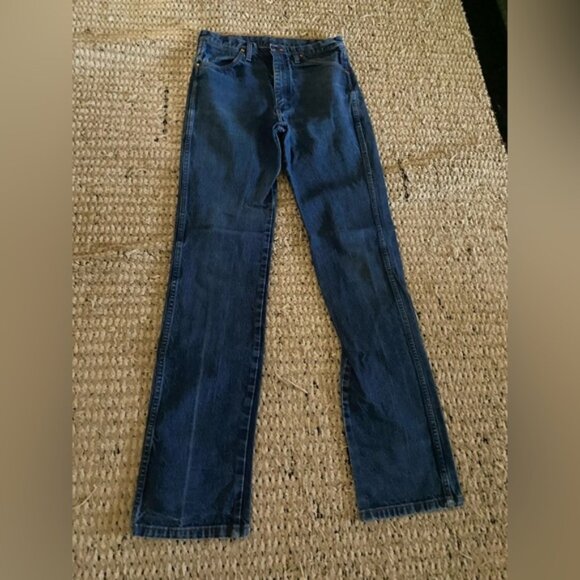 Wrangler Men's Bootcut Jeans in Deep Blue - Picture 1 of 4